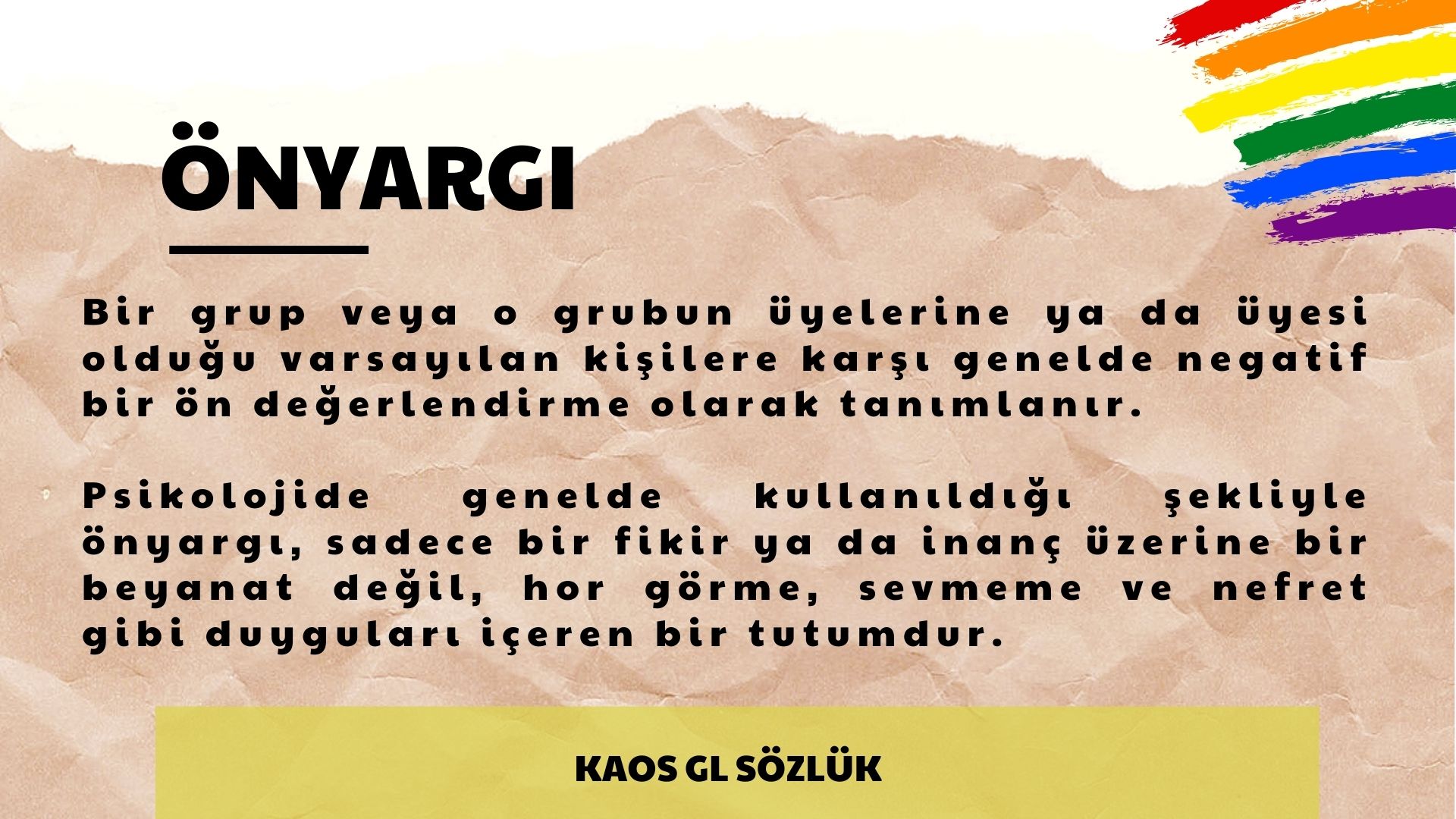 Kaos GL Sözlük: Önyargı Kaos GL - LGBTİ+ Haber Portalı