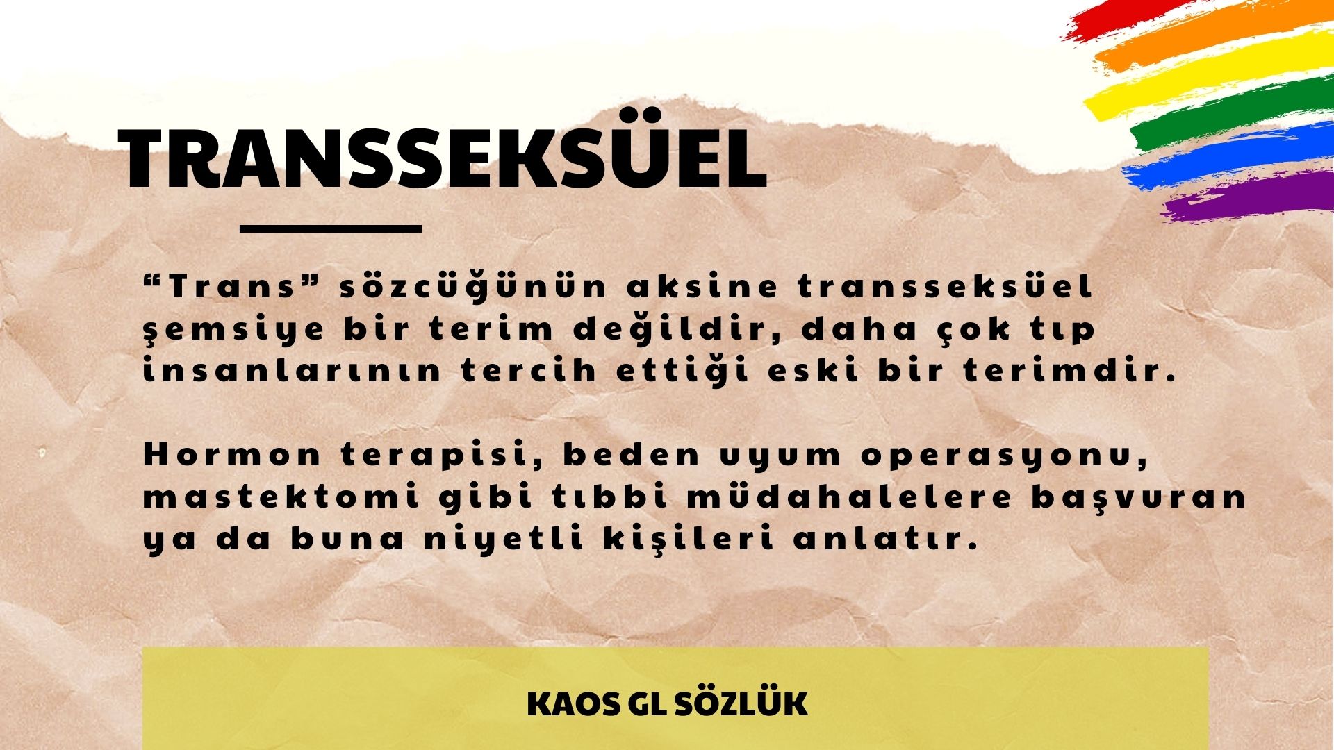 Kaos GL Sözlük: Transseksüel | Kaos GL - LGBTİ+ Haber Portalı