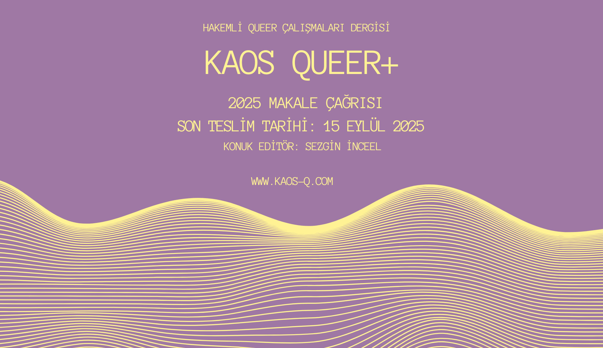 Kaos Q+’dan 2025 makale çağrısı: “Ses” Kaos GL - LGBTİ+ Haber Portalı