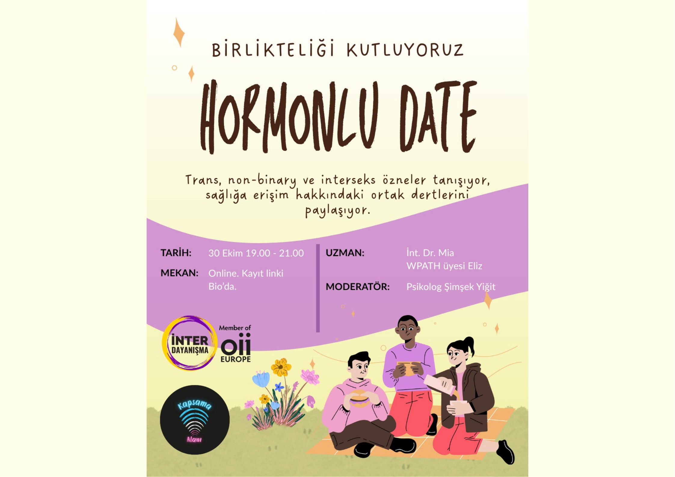 Kapsama Alanı ve İnter Dayanışma’dan etkinlik: “Hormonlu Date” | Kaos GL - LGBTİ+ Haber Portalı Haber
