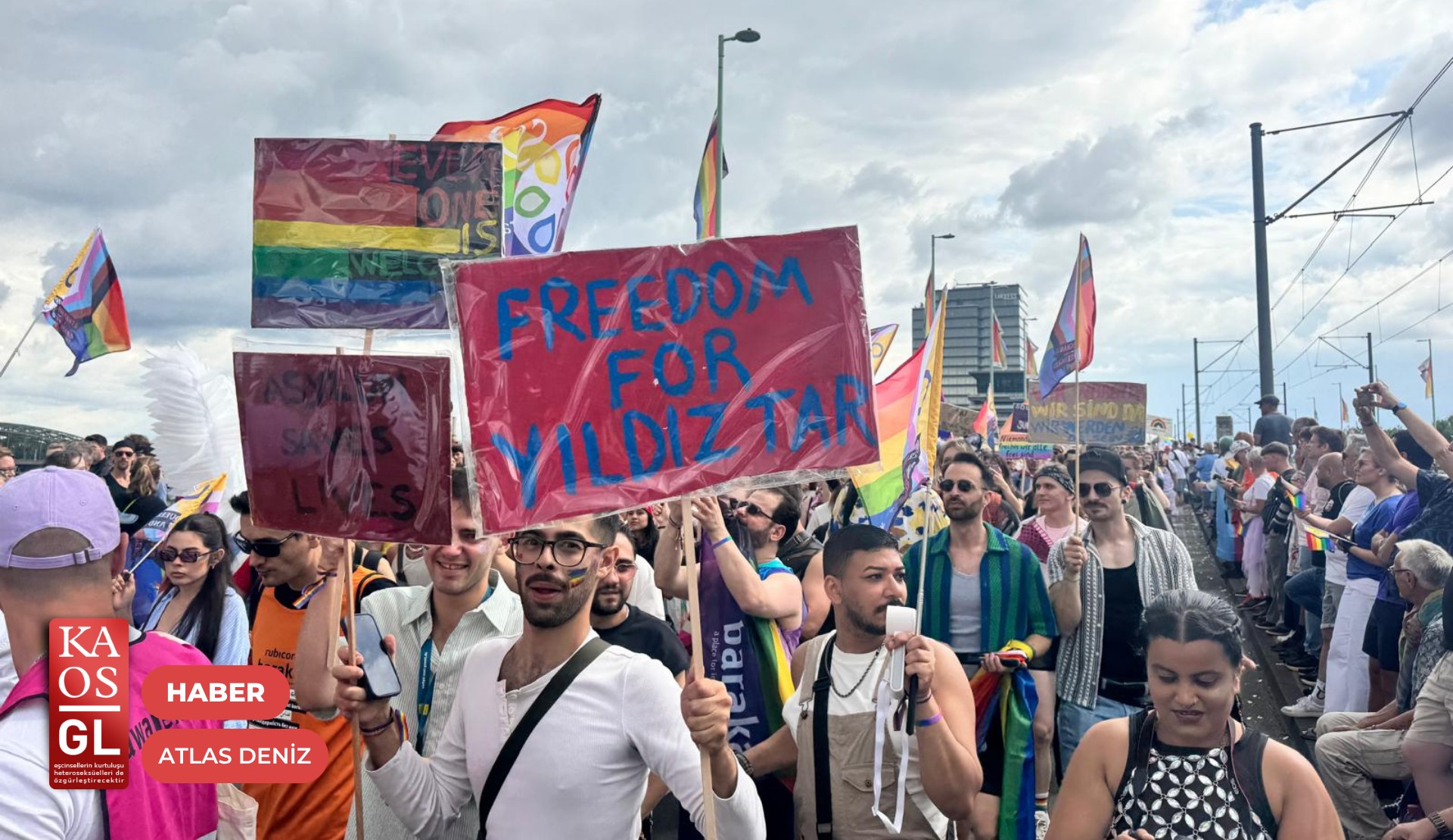 Köln Onur Yürüyüşü yapıldı: “Yıldız Tar’a özgürlük!” | Kaos GL - LGBTİ+ Haber Portalı Haber