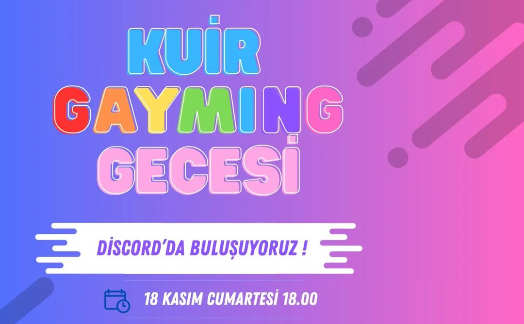 “Kuir Gayming Gecesi” bu hafta sonu Kaos GL - LGBTİ+ Haber Portalı