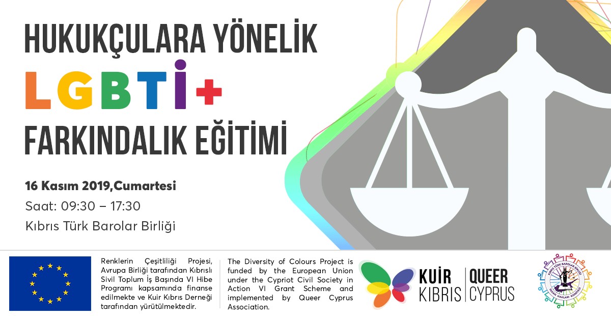 Kuir Kıbrıs’tan hukukçulara yönelik LGBTİ+ farkındalık eğitimi Kaos GL - LGBTİ+ Haber Portalı