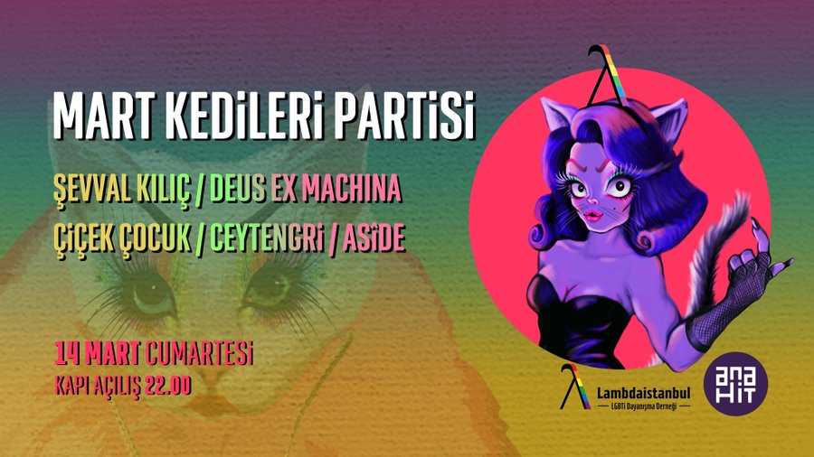 Lambdaistanbul’dan 20 yıl sonra “Mart Kedileri” partisi, yeniden! Kaos GL - LGBTİ+ Haber Portalı