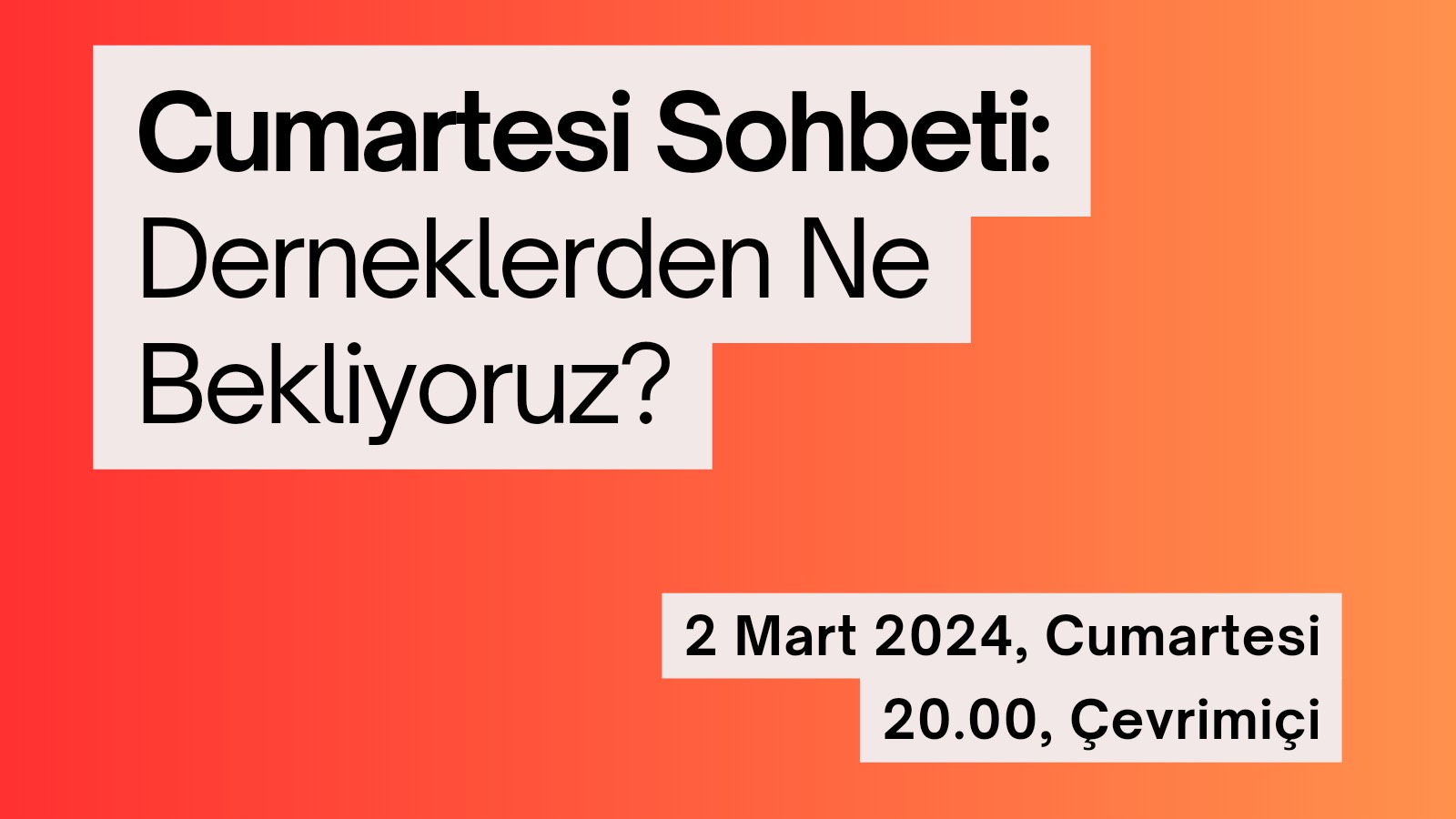 Lambdaİstanbul’dan Cumartesi Sohbeti: Derneklerden Ne Bekliyoruz? Kaos GL - LGBTİ+ Haber Portalı