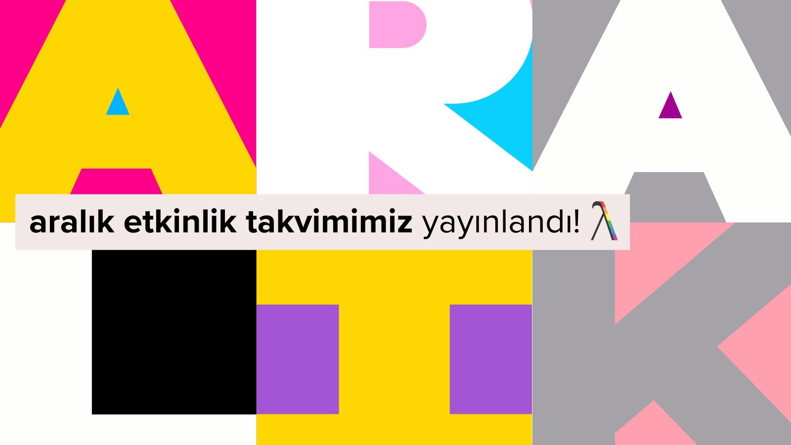 Lambdaistanbul’un Aralık programına göz attınız mı? Kaos GL - LGBTİ+ Haber Portalı