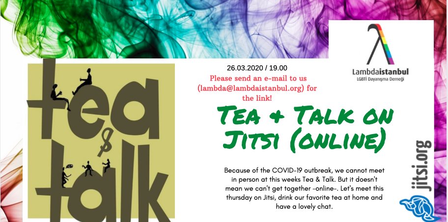 Lambdaistanbul’un “Tea & Talk” buluşmaları dijital ortamda Kaos GL - LGBTİ+ Haber Portalı