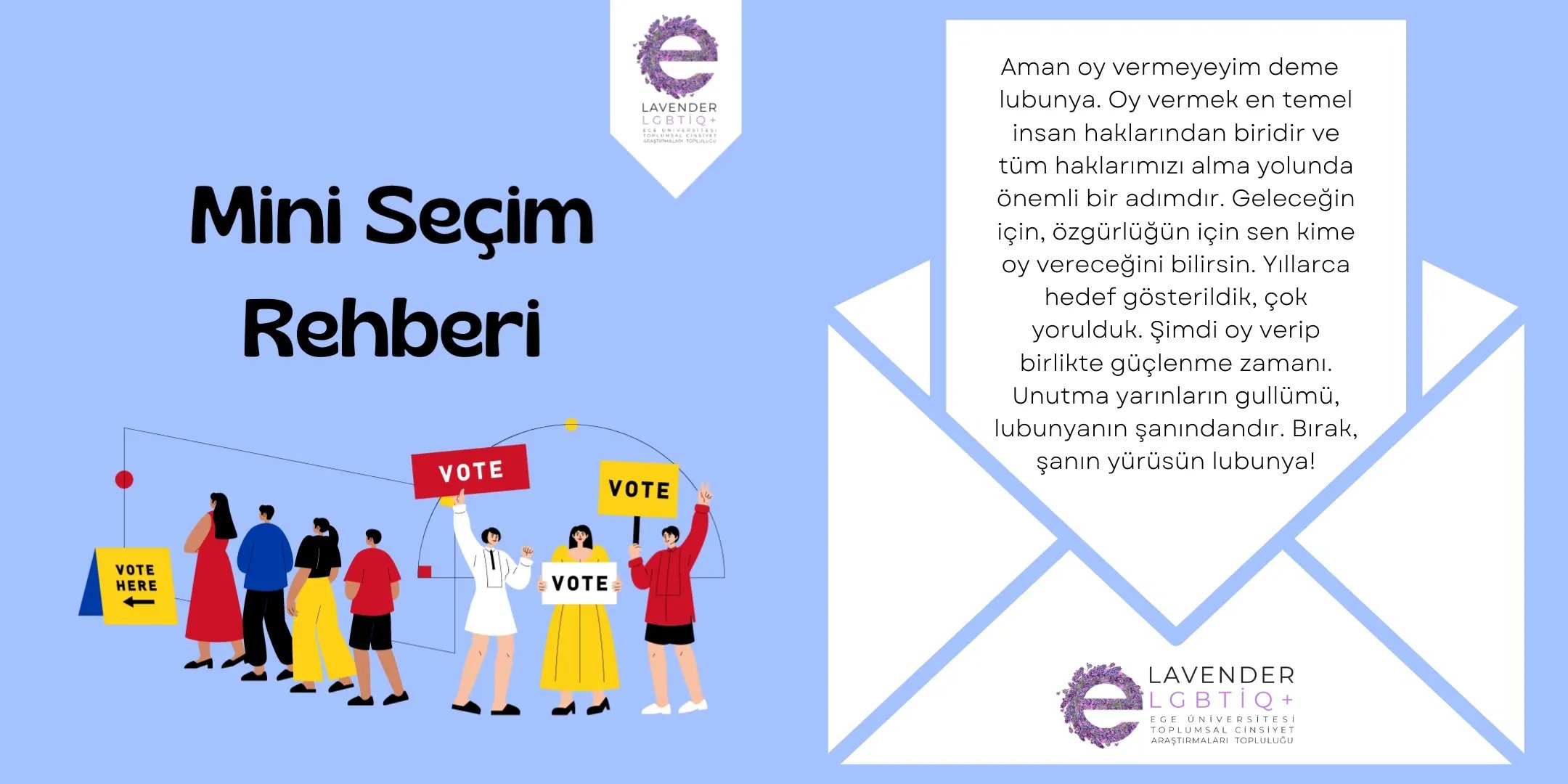 Lavender’den “Mini Seçim Rehberi” Kaos GL - LGBTİ+ Haber Portalı