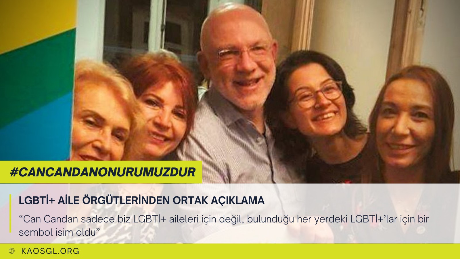 LGBTİ+ aile örgütlerinden ortak açıklama: Can Candan onurumuzdur! Kaos GL - LGBTİ+ Haber Portalı