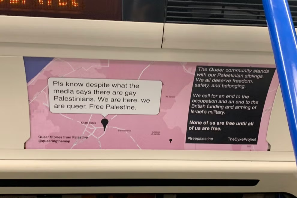 LGBTİ+ aktivistleri Londra metrosunu hackledi, Filistin’le dayanışma mesajı paylaştı Kaos GL - LGBTİ+ Haber Portalı