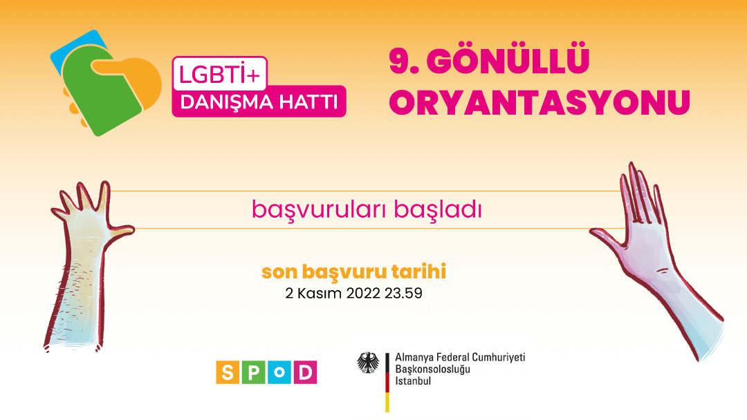 LGBTİ+ Danışma Hattı 9. Gönüllü Oryantasyonu başvuruları açıldı! Kaos GL - LGBTİ+ Haber Portalı