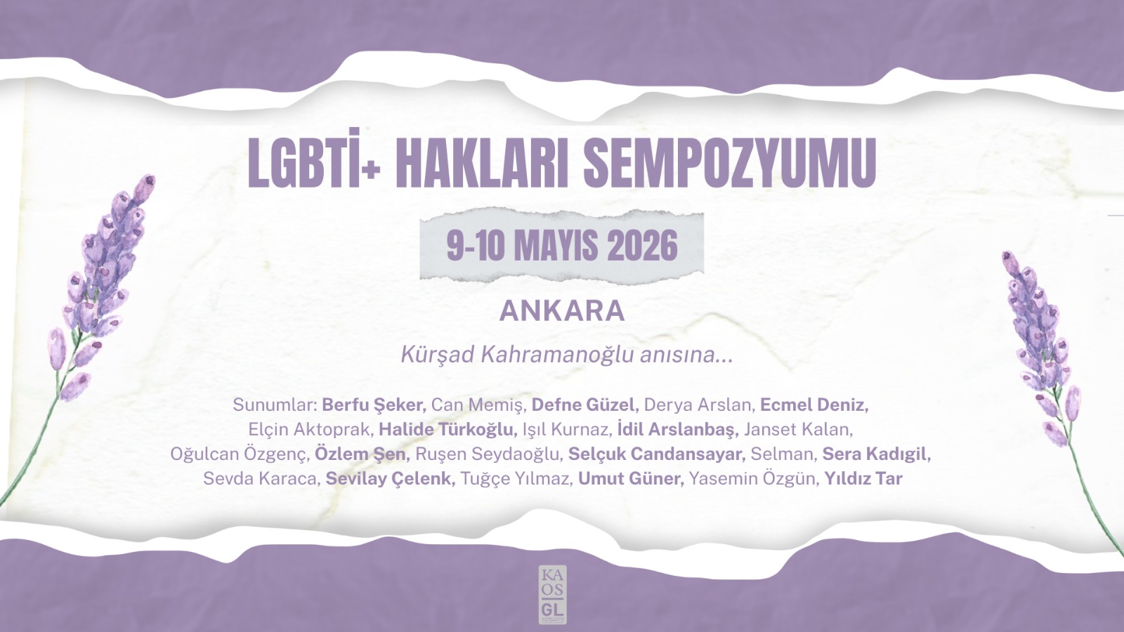 LGBTİ+ Hakları Sempozyumu’na doğru: Neden lavanta? | Kaos GL - LGBTİ+ Haber Portalı Haber