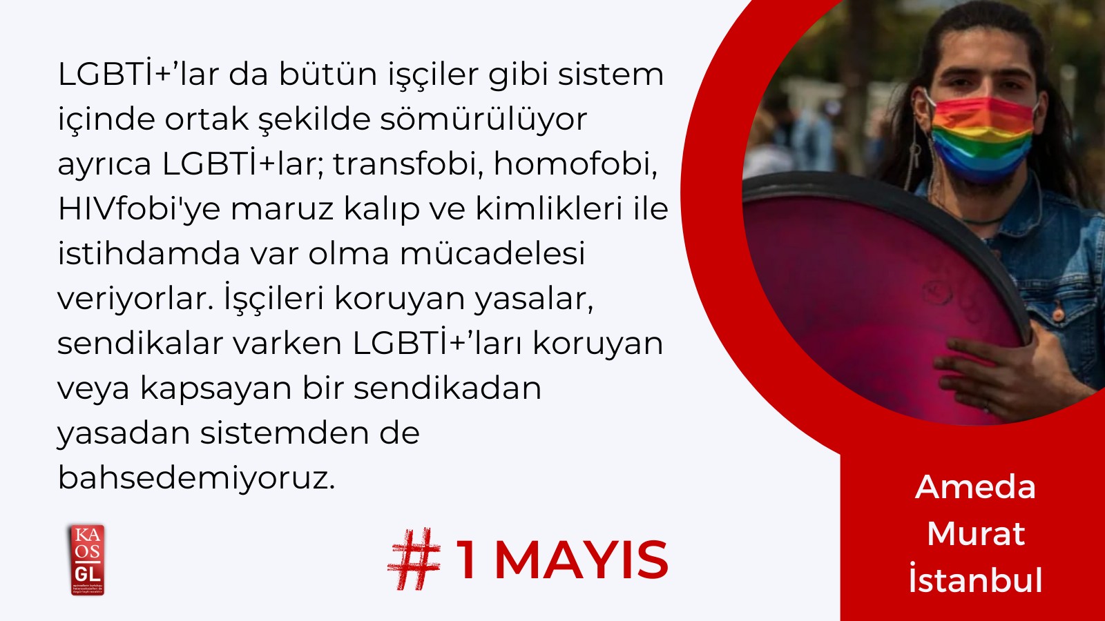 LGBTİ+’lar 1 Mayıs alanlarından bildiriyor: Patronsuz, pezevenksiz bir dünya için! | Kaos GL - LGBTİ+ Haber Portalı