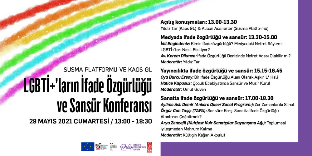 “LGBTİ+’ların İfade Özgürlüğü ve Sansür” konferansına davetlisiniz! Kaos GL - LGBTİ+ Haber Portalı