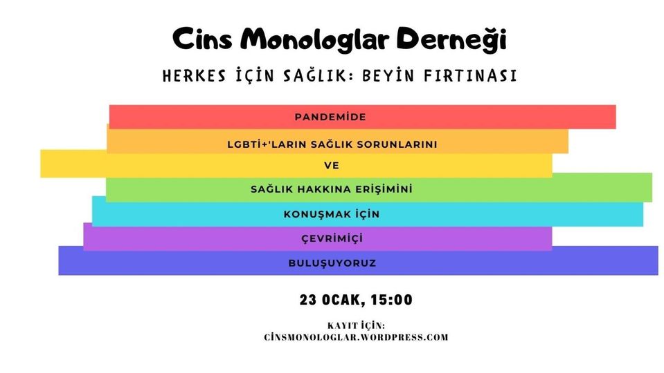 LGBTİ+’ların pandemide sağlığa erişimi Cins Monologlar’ın etkinliğinde konuşulacak Kaos GL - LGBTİ+ Haber Portalı