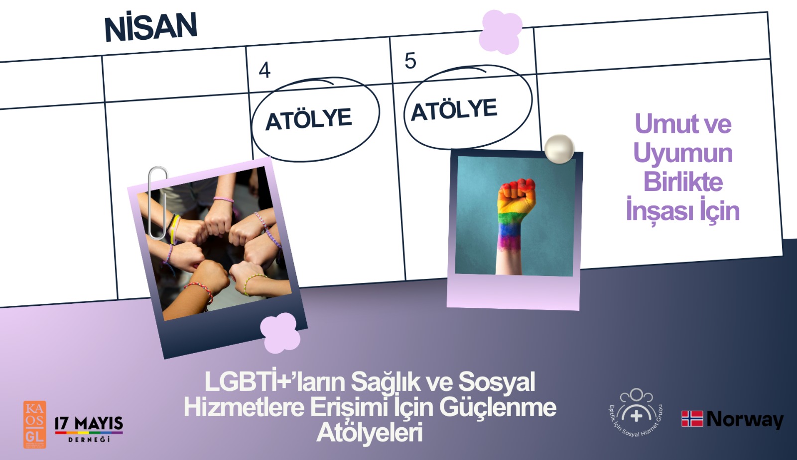 LGBTİ+’ların Sağlık ve Sosyal Hizmetlere Erişimi İçin Güçlenme Atölyeleri, 4-5 Nisan’da Ankara’da! Kaos GL - LGBTİ+ Haber Portalı