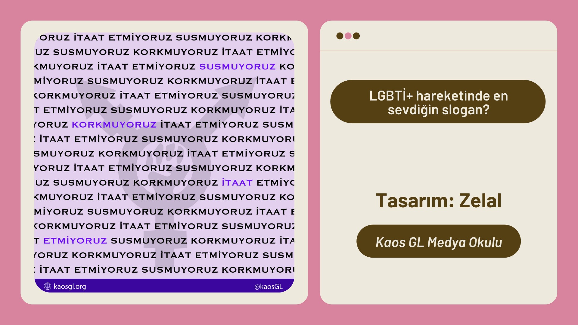 Medya Okulu’ndan: Susmuyoruz, korkmuyoruz, itaat etmiyoruz! | Kaos GL - LGBTİ+ Haber Portalı