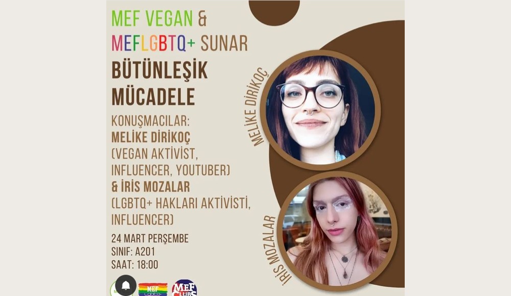 MEF’te LGBTİ+ ve vegan aktivizm konuşulacak Kaos GL - LGBTİ+ Haber Portalı