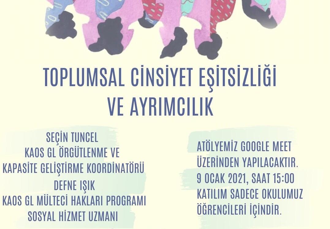 MÜ Kadın Hakları Kulübü’nden “Toplumsal Cinsiyet Eşitsizliği ve Ayrımcılık” atölyesi Kaos GL - LGBTİ+ Haber Portalı