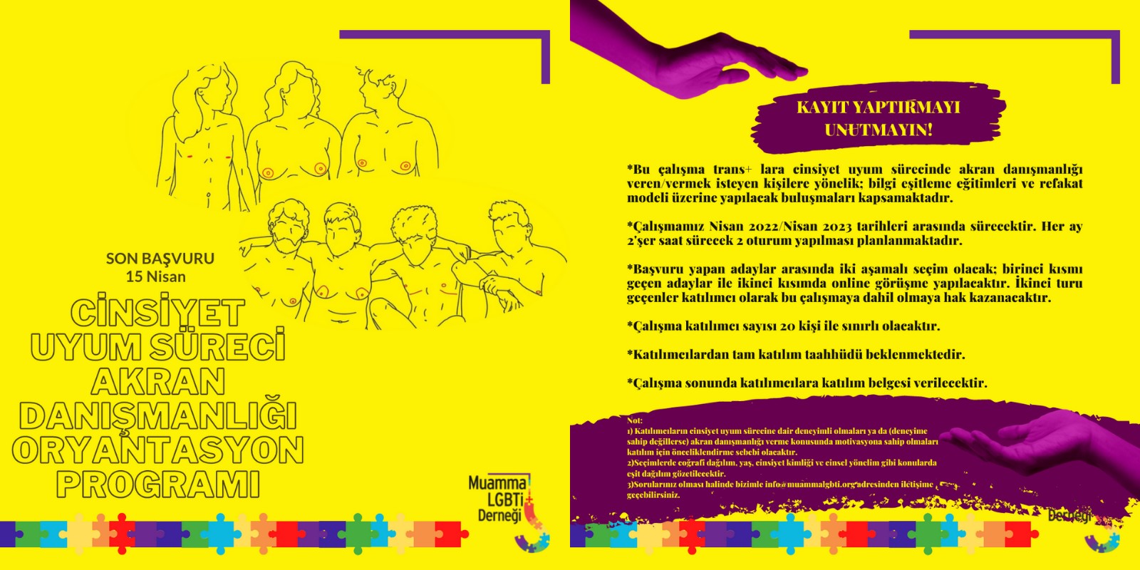 Muamma’dan cinsiyet uyum sürecinde akran danışmanlığı eğitimi Kaos GL - LGBTİ+ Haber Portalı
