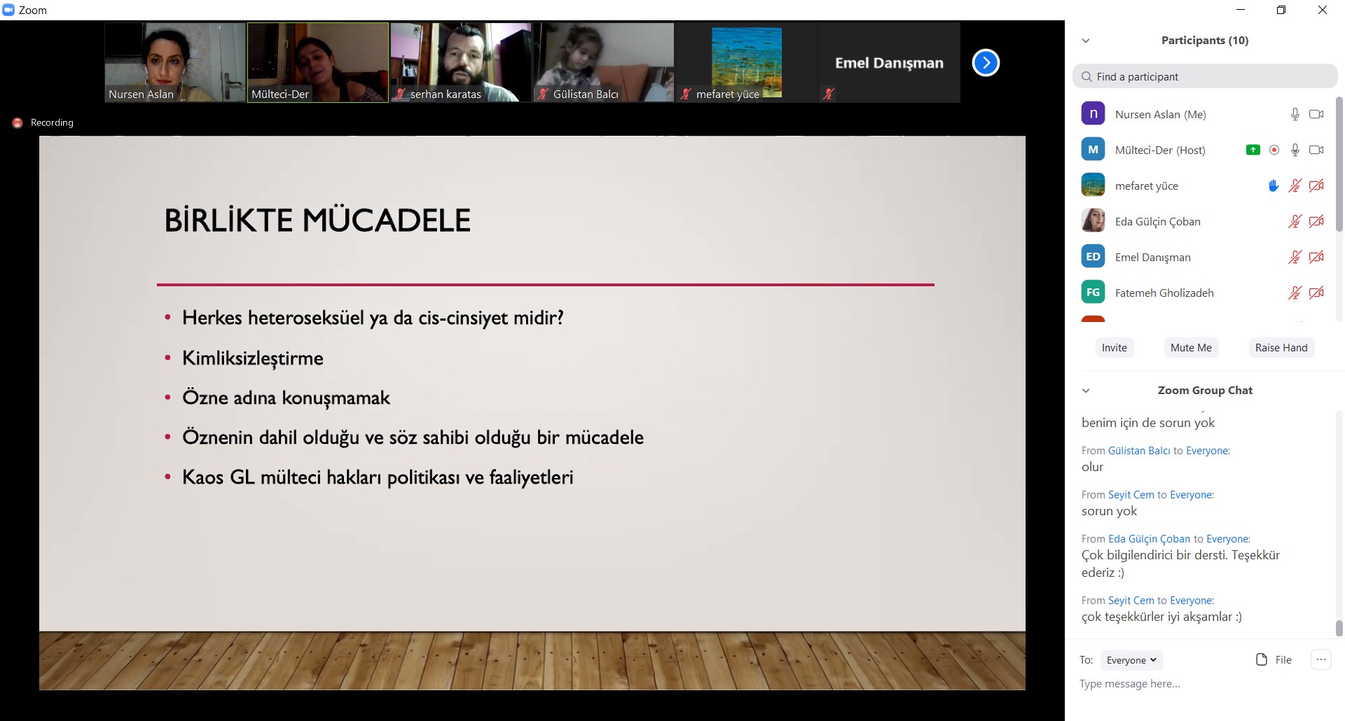Mülteci-Der, online LGBTİ+ mülteciler atölyesi düzenledi Kaos GL - LGBTİ+ Haber Portalı