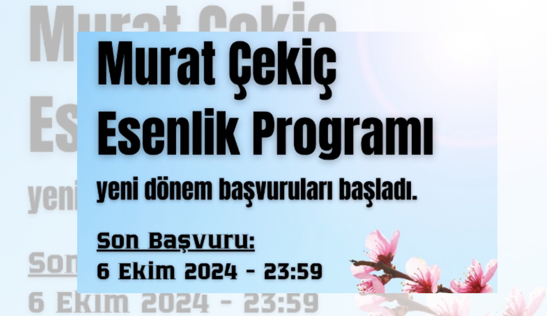 Murat Çekiç Esenlik Programı’nın yeni dönem başvuruları başladı! Kaos GL - LGBTİ+ Haber Portalı
