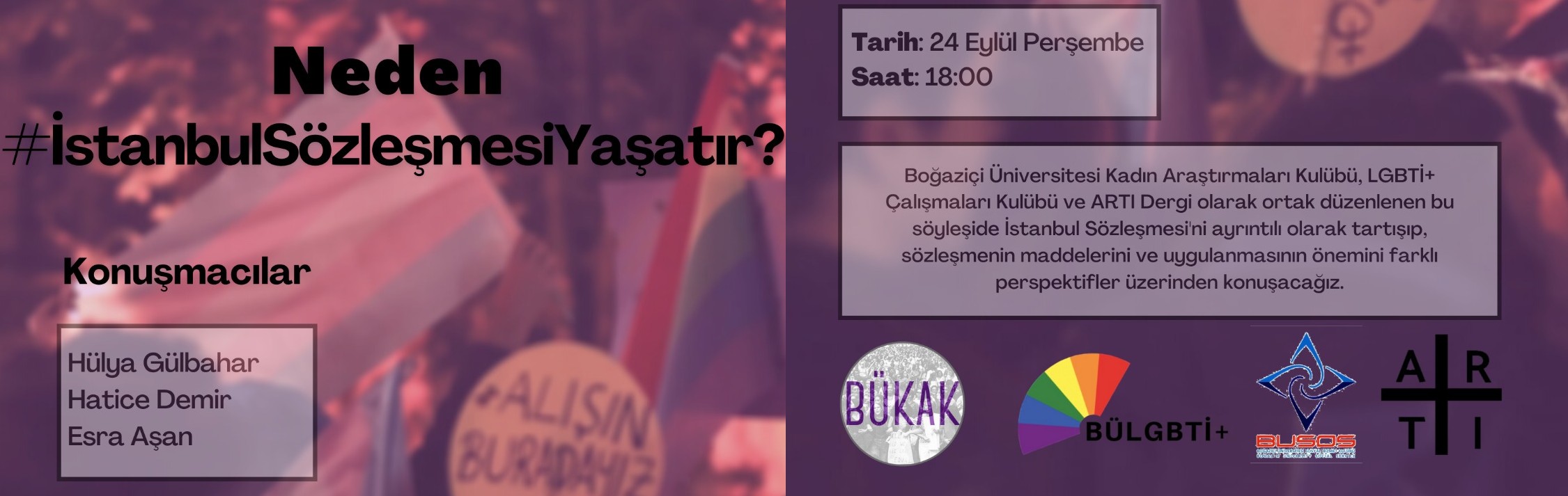 “Neden #İstanbulSözleşmesiYaşatır?” söyleşisi bu akşam Kaos GL - LGBTİ+ Haber Portalı