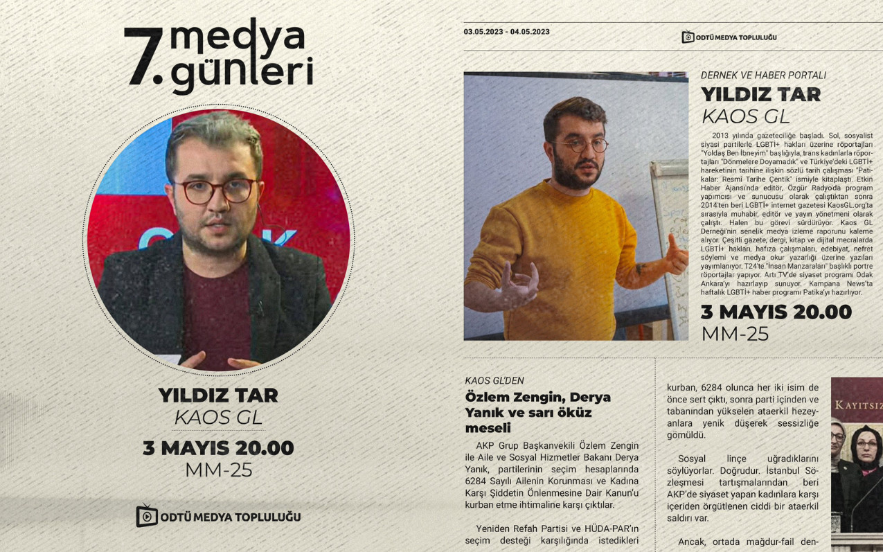 ODTÜ Medya Günleri başlıyor Kaos GL - LGBTİ+ Haber Portalı