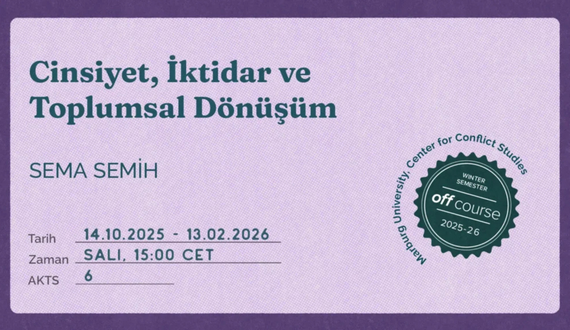 Off University’de yeni ders: “Cinsiyet, İktidar ve Toplumsal Dönüşüm” Kaos GL - LGBTİ+ Haber Portalı