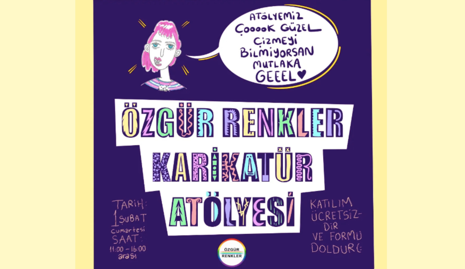 Özgür Renkler Derneği’nden Karikatür Atölyesi Kaos GL - LGBTİ+ Haber Portalı