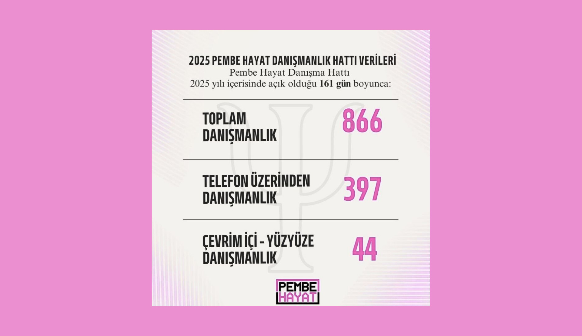 Pembe Hayat, 2025 yılında toplam 866 danışmanlık verdi | Kaos GL - LGBTİ+ Haber Portalı Haber