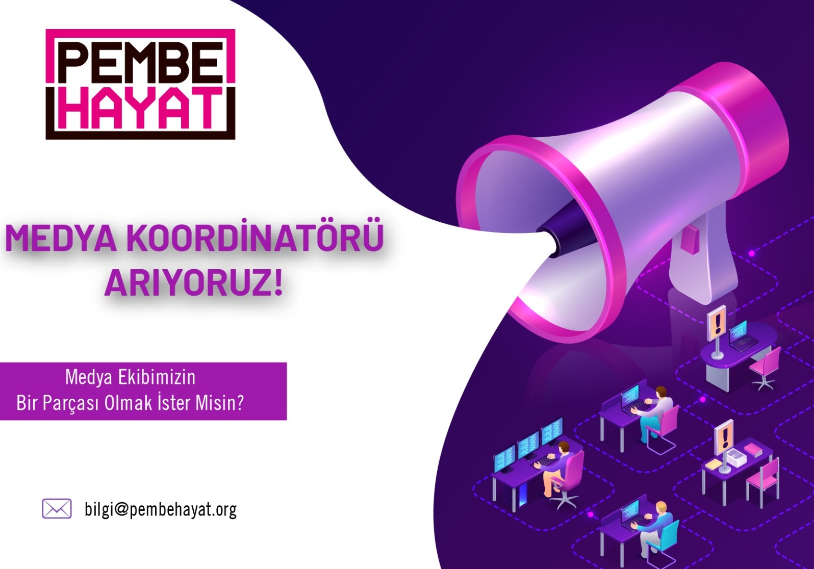 Pembe Hayat, Medya Koordinatörü arıyor Kaos GL - LGBTİ+ Haber Portalı