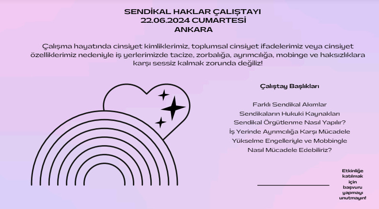 Pembe Yakalılar’dan Sendikal Haklar Çalıştayı! Kaos GL - LGBTİ+ Haber Portalı