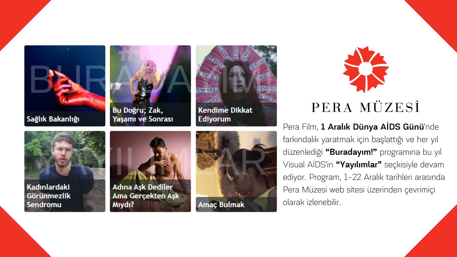 Pera Film’den “Yayılımlar” seçkisi Kaos GL - LGBTİ+ Haber Portalı