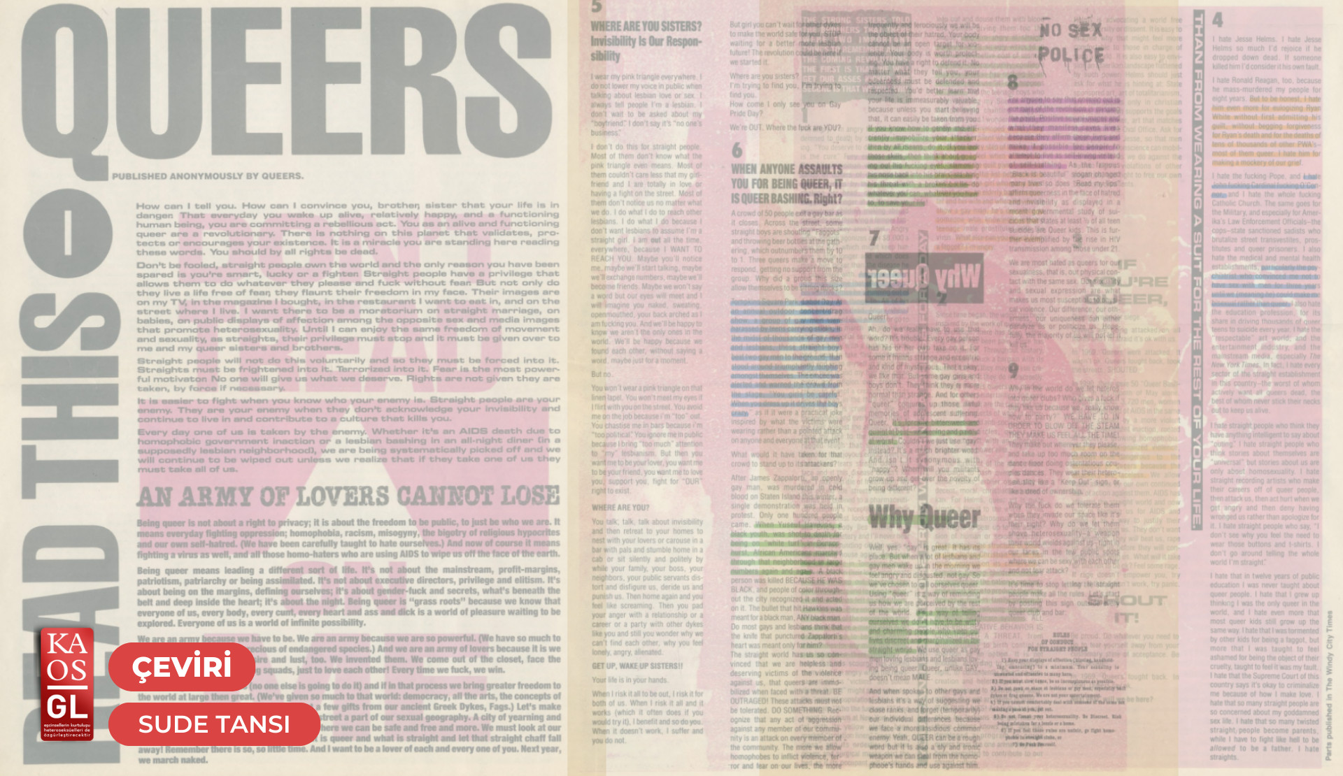 Queer*ler bunu okuyun! | Kaos GL - LGBTİ+ Haber Portalı Haber