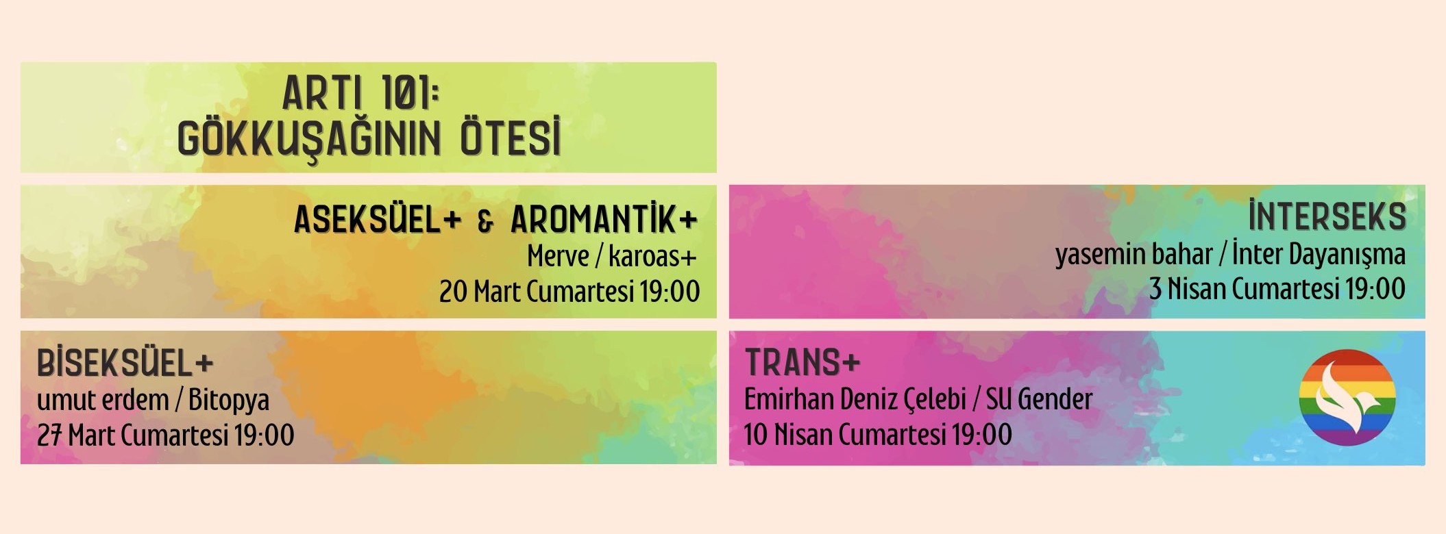 Renkli Düşün’den “Artı 101: Gökkuşağının Ötesi” etkinlik programı Kaos GL - LGBTİ+ Haber Portalı