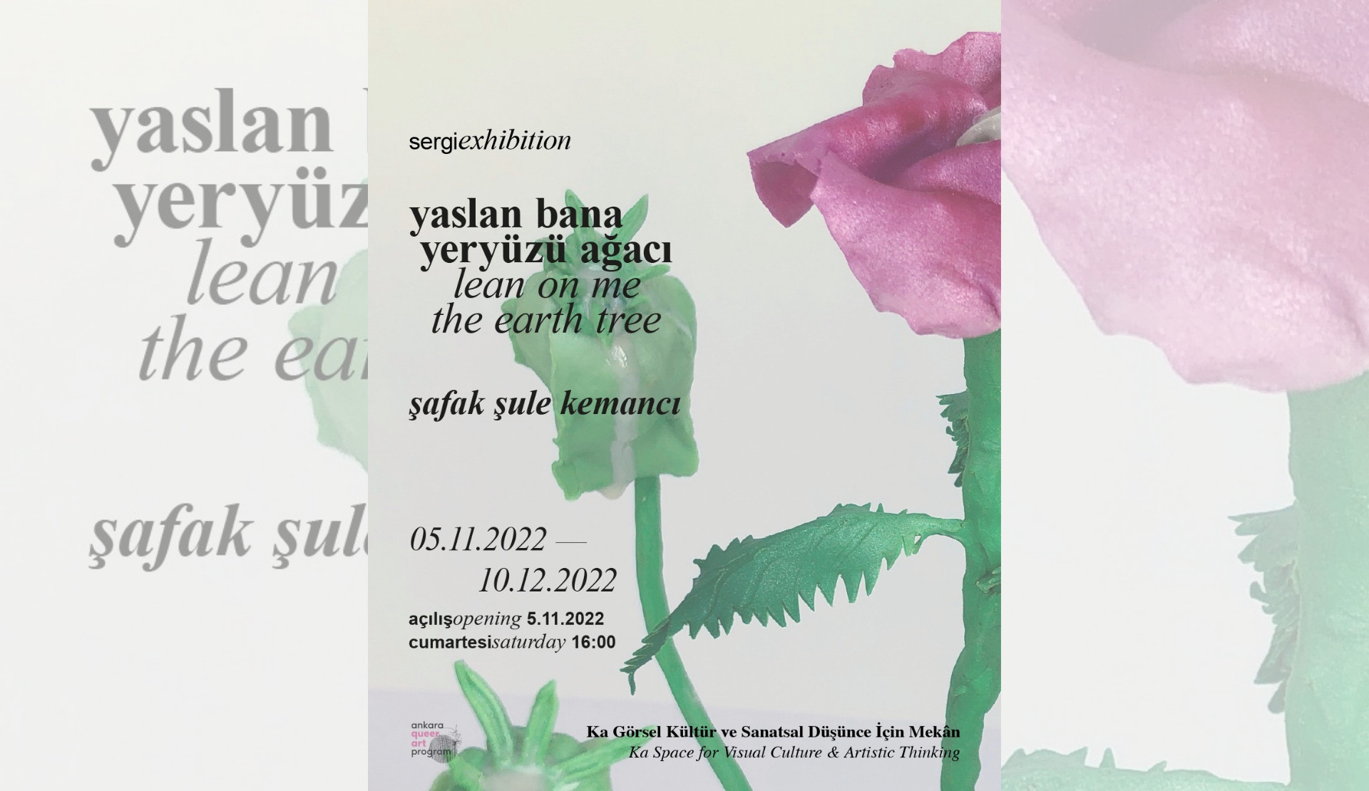 Şafak Şule Kemancı’dan kişisel sergi: "yaslan bana yeryüzü ağacı" Kaos GL - LGBTİ+ Haber Portalı