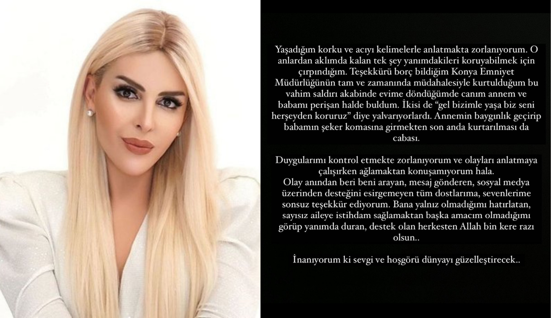 Selin Ciğerci’den linç girişimi sonrası açıklama: İnanıyorum ki sevgi ve hoşgörü dünyayı güzelleştirecek Kaos GL - LGBTİ+ Haber Portalı