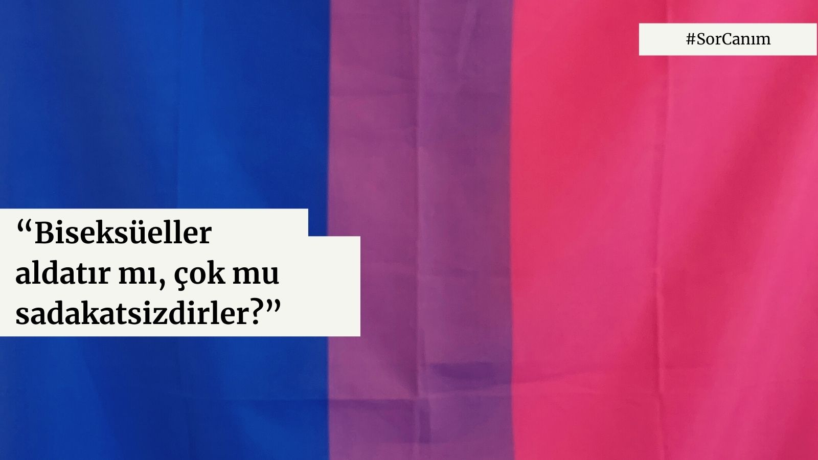 Sor Canım: “Biseksüeller aldatır mı, çok mu sadakatsizdirler?” Kaos GL - LGBTİ+ Haber Portalı