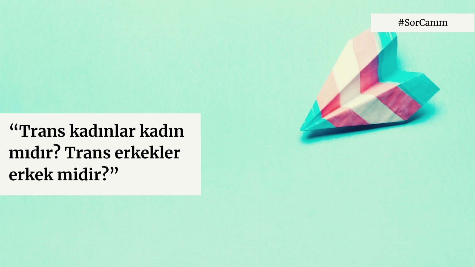 Sor Canım: “Trans kadınlar kadın mıdır? Trans erkekler erkek midir?” Kaos GL - LGBTİ+ Haber Portalı