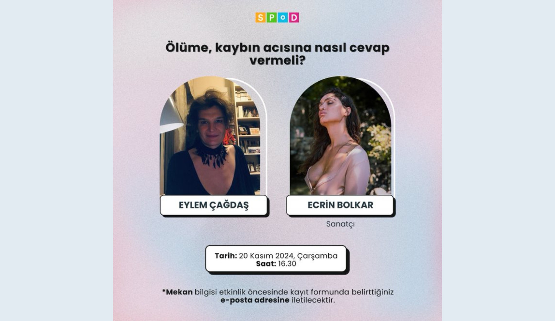 SPoD, 20 Kasım’da Eylem Çağdaş ve sanatçı Ecrin Bolkar ile bir araya geliyor! Kaos GL - LGBTİ+ Haber Portalı