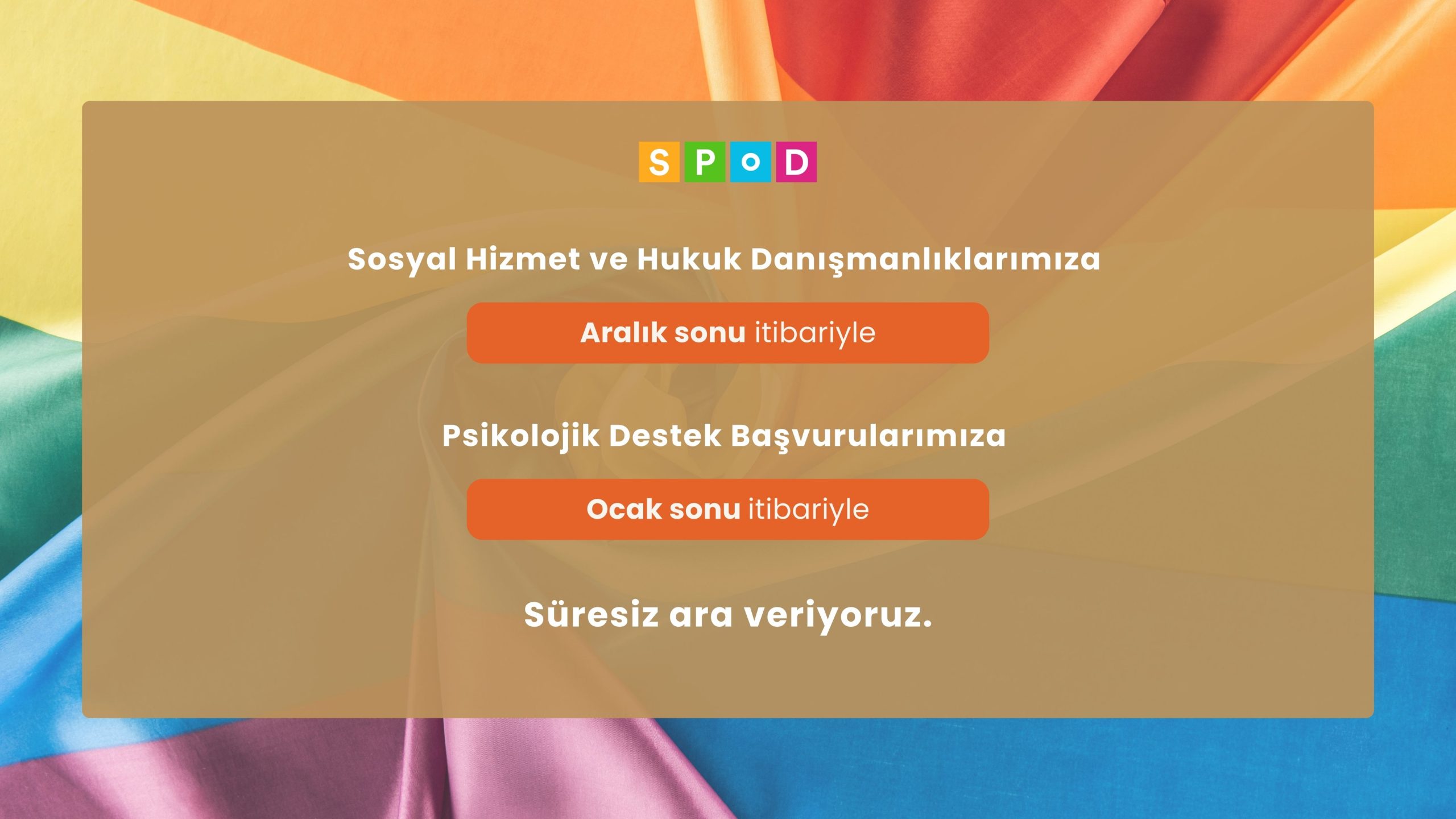 SPoD, danışmanlık vermeye “süresiz ara vermek” zorunda kaldı | Kaos GL - LGBTİ+ Haber Portalı Haber