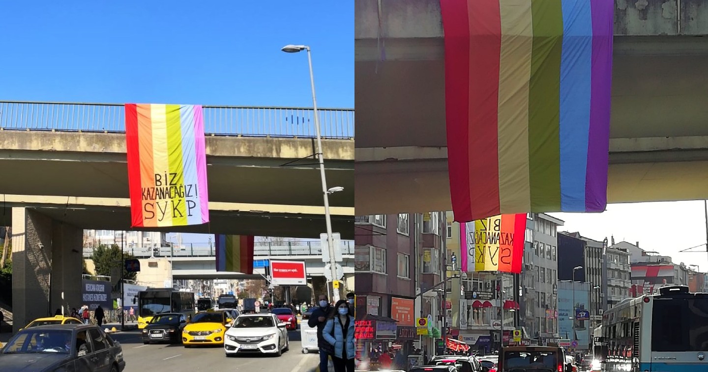 SYKP, Kadıköy’de gökkuşağı bayrağı astı Kaos GL - LGBTİ+ Haber Portalı