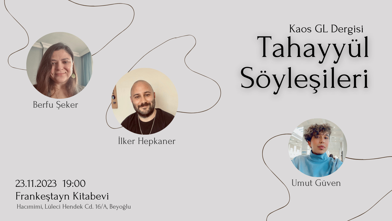 “Tahayyül Söyleşileri” İstanbul’a geliyor Kaos GL - LGBTİ+ Haber Portalı