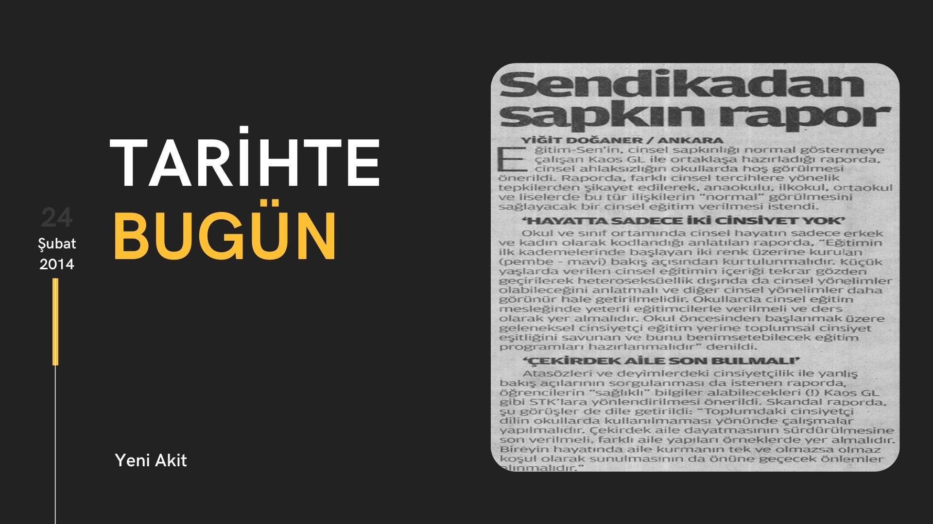 Tarihe bugün: “Sendikadan sapkın rapor” Kaos GL - LGBTİ+ Haber Portalı