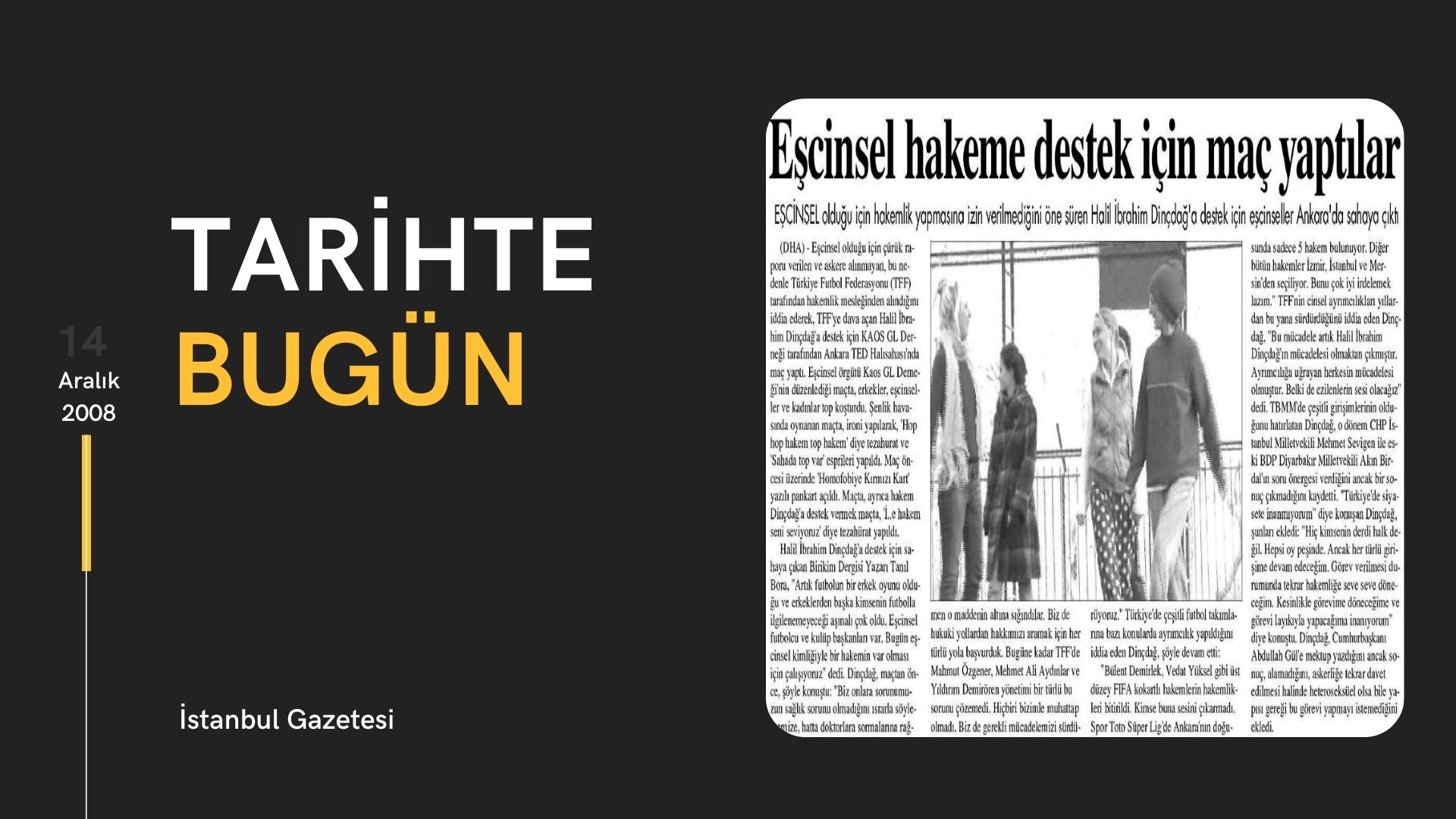 Tarihte bugün: Eşcinsel hakeme destek için maç yaptılar | Kaos GL - LGBTİ+ Haber Portalı