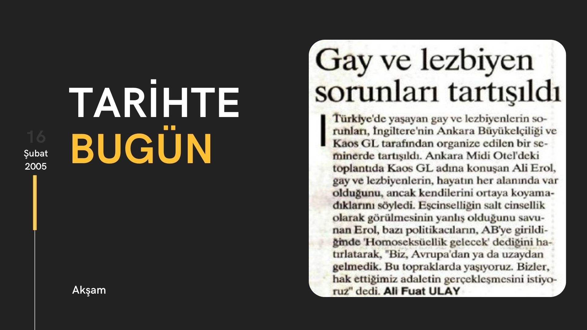 Tarihte bugün: “Gay ve lezbiyen sorunları tartışıldı” | Kaos GL - LGBTİ+ Haber Portalı