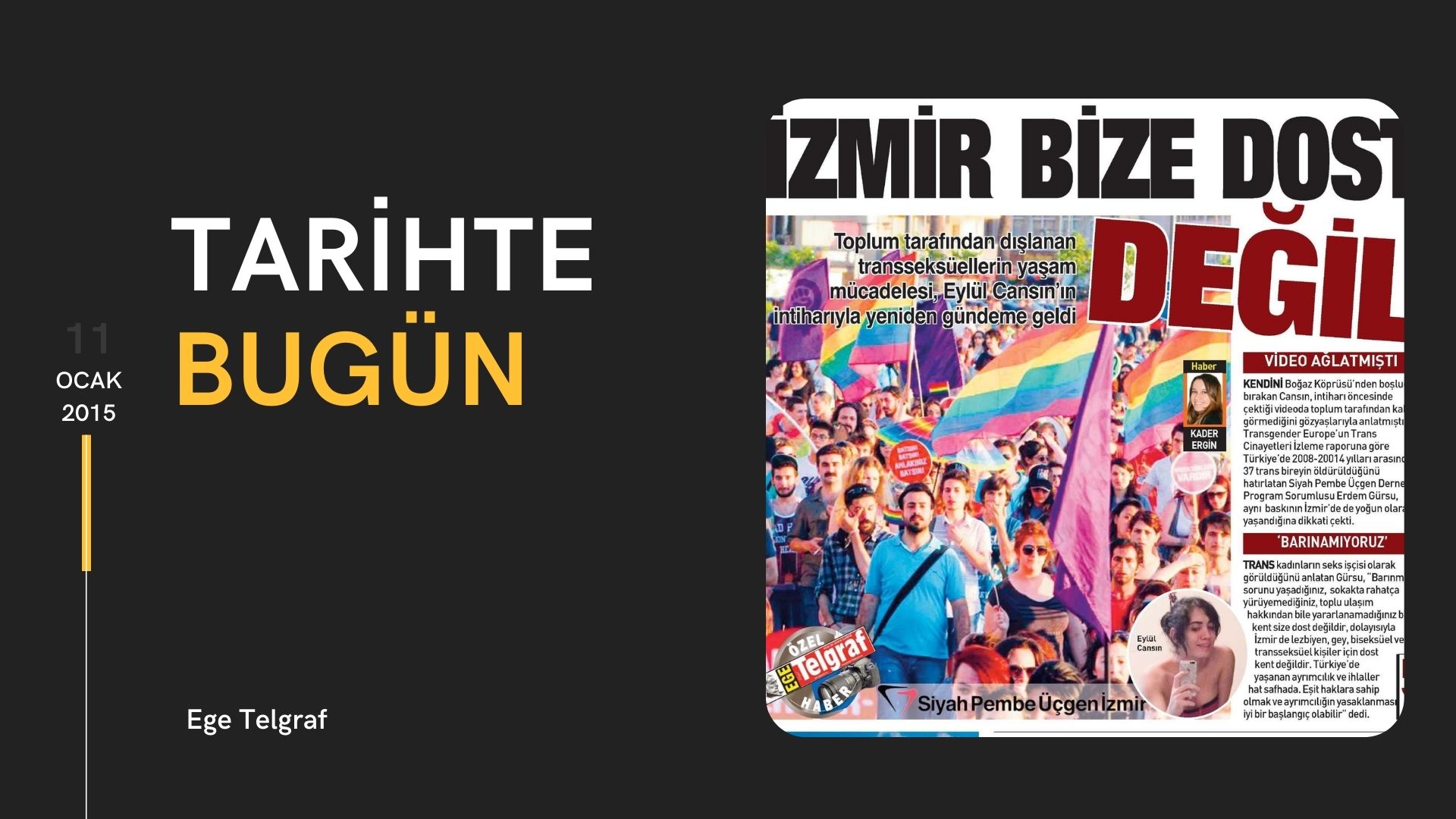 Tarihte bugün: “İzmir bize dost değil” Kaos GL - LGBTİ+ Haber Portalı