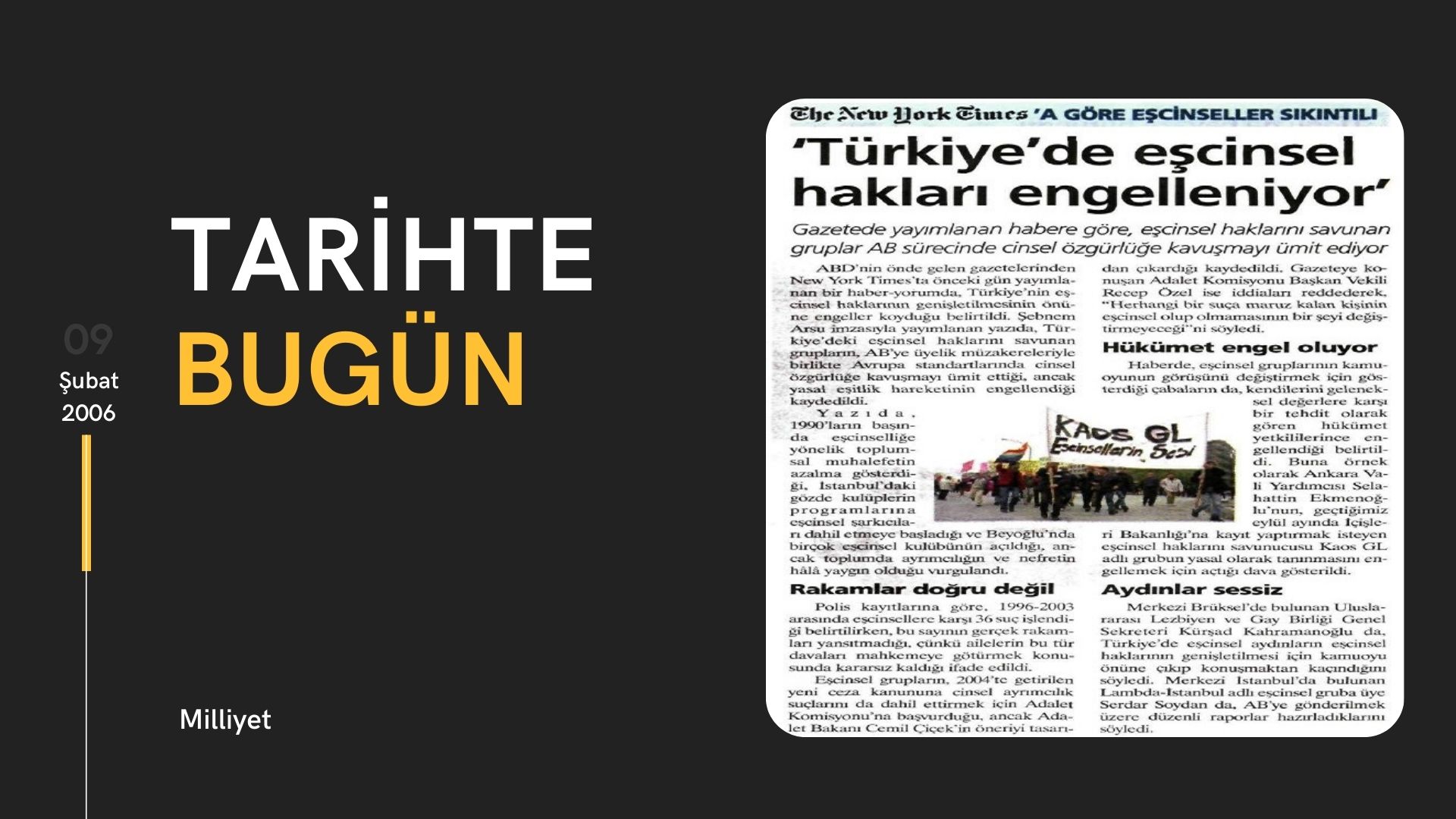 Tarihte bugün: “Türkiye’de eşcinsel hakları engelleniyor” | Kaos GL - LGBTİ+ Haber Portalı