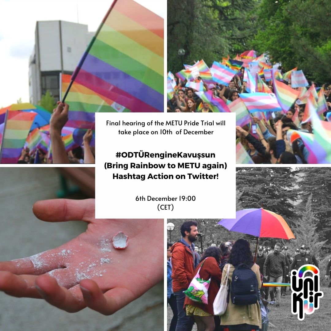The Hearing of METU Pride March Trials Will Be Held on December 10th Kaos GL - News Portal for LGBTI+